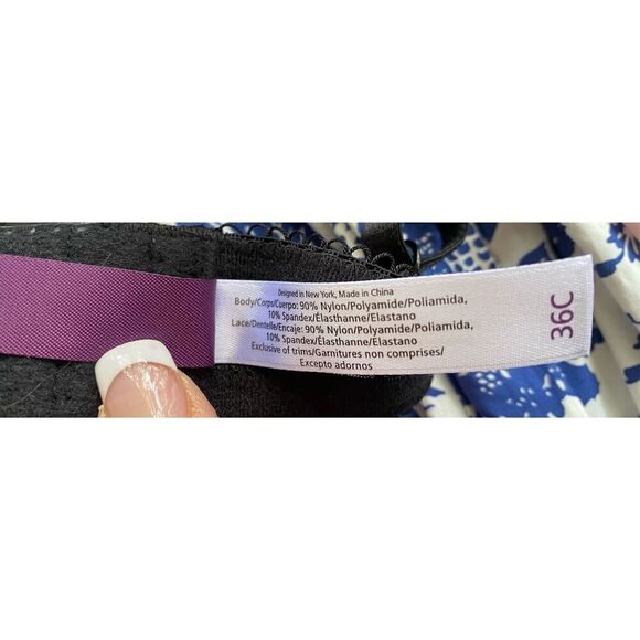 Adore Me Lace Balconette Bra Black 36C Lace Sheer - Picture 11 of 12